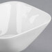 A white Libbey Slenda square bowl.