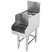 An Eagle Group stainless steel underbar blender station with a drainboard.
