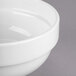 A close-up of a Libbey Royal Rideau white bowl.