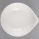 A white Libbey Royal Rideau porcelain bowl with a pointy bottom.