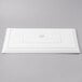 A white rectangular Libbey porcelain tray with a logo on it.