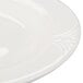 A white Libbey Royal Rideau porcelain plate with a medium rim.