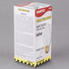 A white box with yellow and black text reading "Satco S4535 60W Clear Shatterproof Finish Light Bulb"