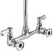 Wall Mount 38 3/16" High Pre-Rinse Faucet with 8" Centers, 1.15 GPM Spray Valve, and 44" Hose Main Thumbnail 3