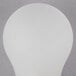 A Satco frosted white incandescent rough service light bulb.