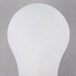 A Satco 25 watt frosted incandescent rough service light bulb.
