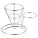 Clipper Mill by GET 4-880164 3 3/4" x 5" Round Stainless Steel Wire Cone Basket with Ramekin Holder Main Thumbnail 2
