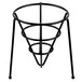 Clipper Mill by GET 4-33888 5" Black Wrought Iron Stackable Cone Basket with Teflon® Coating Main Thumbnail 2