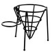 Clipper Mill by GET 4-33888 5" Black Wrought Iron Stackable Cone Basket with Teflon® Coating Main Thumbnail 6