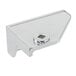 A silver metal Avantco Field Reversible Hinge Kit piece with a square hole.