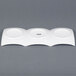 CAC F-P3 Fortune China 11 1/2" x 5 1/2" White Divided Tasting Plate - 24/Case Main Thumbnail 4