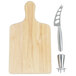 3 Piece Semi-Hard Cheese Knife and Board Set with Button Clincher Main Thumbnail 2