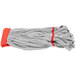 Unger ST38R SmartColor RoughMop ST38 Series 13 oz. Red Microfiber String Mop Head with 26 Strands Main Thumbnail 3