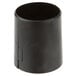 A black cylindrical object with a hole and a black lid.