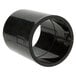 A black plastic tube with a circular hole.