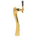 A gold colored Micro Matic Glycol Cooled 1 Tap Tower with a black handle.