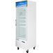 Avantco GDC-12F-HC 27 1/8" White Swing Glass Door Merchandiser Freezer with LED Lighting Main Thumbnail 1