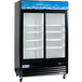 Avantco GDS-47-HC 53" Black Sliding Glass Door Merchandiser Refrigerator with LED Lighting