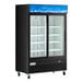 Avantco GDS-47-HC 53" Black Sliding Glass Door Merchandiser Refrigerator with LED Lighting
