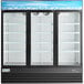 Avantco GDC-69-HC 78 1/4" Black Swing Glass Door Merchandiser Refrigerator with LED Lighting Main Thumbnail 5
