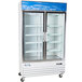 Avantco GDC-40F-HC 49 1/4" White Swing Glass Door Merchandiser Freezer with LED Lighting Main Thumbnail 2