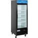 Avantco GDC-23-HC 28 3/8" Black Swing Glass Door Merchandiser Refrigerator with LED Lighting