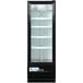 Avantco GDC-10-HC 21 5/8" Black Swing Glass Door Merchandiser Refrigerator with LED Lighting Main Thumbnail 4