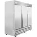 Avantco SS-3R-HC 81" Stainless Steel Solid Door Reach-In Refrigerator