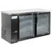 Avantco UBB-60G-HC 60" Black Counter Height Narrow Glass Door Back Bar Refrigerator with LED Lighting Main Thumbnail 3