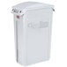 Rubbermaid Slim Jim 92 Qt. / 23 Gallon Light Gray Rectangular Trash Can with Light Gray Handled Lid Main Thumbnail 2