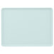 A sky blue rectangular tray with a white border.