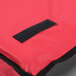 A red Intedge insulated delivery bag for full size bun and sheet pans with a zipper on the side.