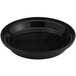 A black surface with a black circle for a 9-inch plate.