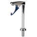 A silver T&S glass filler faucet with a blue and chrome handle.