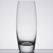 A close up of a clear Libbey highball glass.