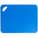 A blue Rubbermaid cutting board with a handle.