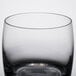A close up of a clear Reserve by Libbey Symmetry rocks glass.