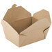 Choice 7 7/8" x 5 1/2" x 3 1/2" Kraft Microwavable Folded Paper #4 Take-Out Container - 160/Case Main Thumbnail 4