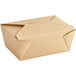 Choice Kraft Microwavable Folded Paper #4 Take-Out Container 7 7/8" x 5 1/2" x 3 1/2" - 160/Case