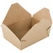 Choice Kraft Microwavable Folded Paper #3 Take-Out Container 7 3/4" x 5 1/2" x 2 1/2" - 200/Case Main Thumbnail 4