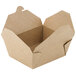 Choice 6" x 4 5/8" x 2 1/2" Kraft Microwavable Folded Paper #8 Take-Out Container - 300/Case Main Thumbnail 4