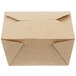 Choice 4 5/8" x 3 1/2" x 2 1/2" Kraft Microwavable Folded Paper #1 Take-Out Container - 450/Case Main Thumbnail 2