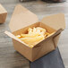 Choice 4 5/8" x 3 1/2" x 2 1/2" Kraft Microwavable Folded Paper #1 Take-Out Container - 450/Case Main Thumbnail 1
