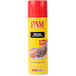 A yellow can of PAM No Soy Grilling Release Spray.