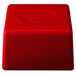 A red Tablecraft straight sided bowl with a logo on the side.