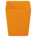 An orange rectangular container.