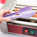 Mercer Culinary M35100PU Hell's Tools® 9 1/2" Purple High Temperature Plastic Tongs Main Thumbnail 10