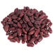A pile of dried dark red kidney beans.