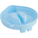 A blue plastic Vollrath Safety Mate ice porter lid with two holes.