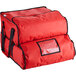 ServIt Red Nylon Heavy-Duty Insulated Soft-Sided Dual Compartment Pizza Delivery Bag - Holds Up To (3) 16" or 18" Pizza Boxes and Up to (3) 14" Pizza Boxes Main Thumbnail 2